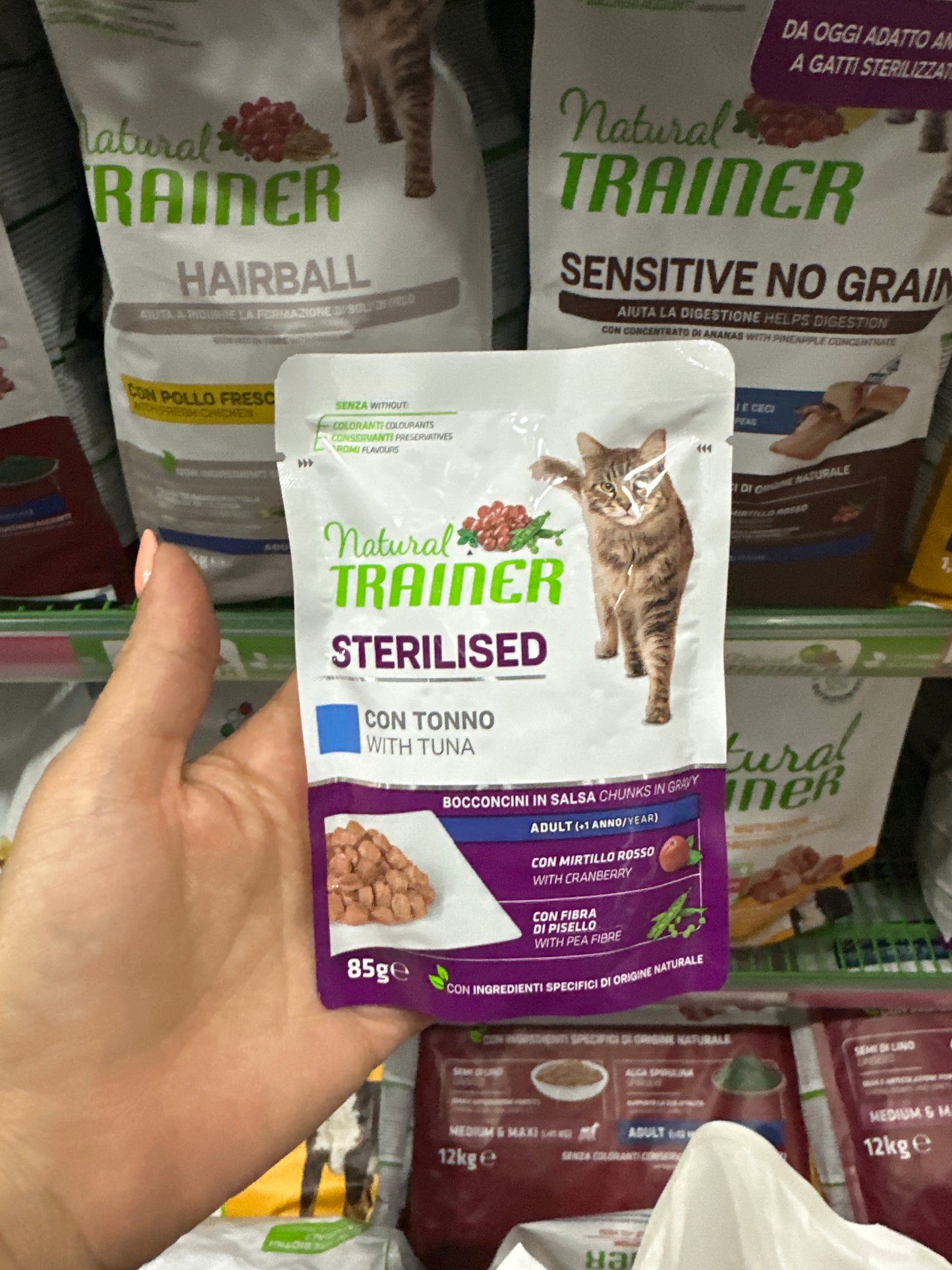 Natural Trainer Adult Sterilised 85 g Alimento umido per gatti