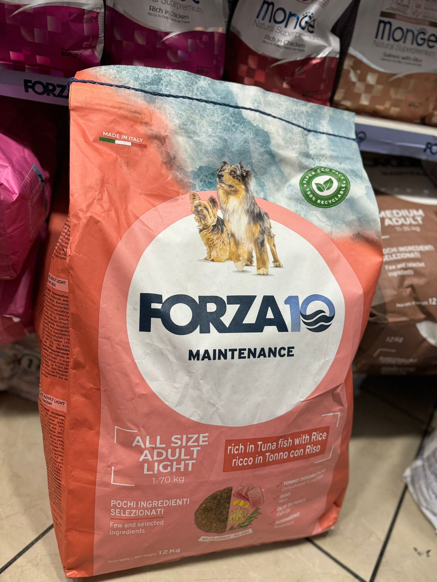 Forza10 Maintenance Light All Breeds con Tonno e Riso Crocchette cane