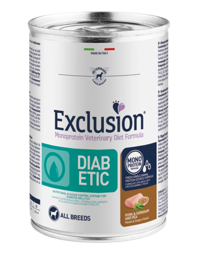 Exclusion DIABETIC PORK & SORGHUM AND PEA ALL BREEDS