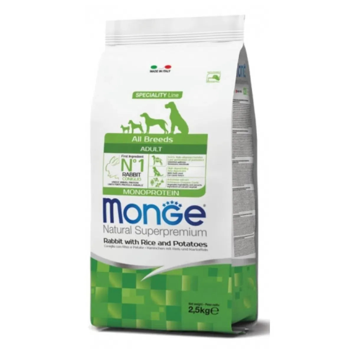 monge all breed adult monoprotein coniglio