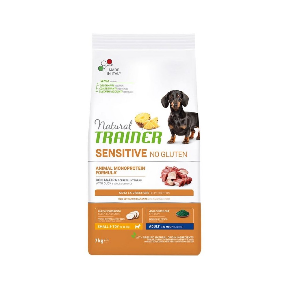 natural trainer adult mini con anatra e cereali integrali