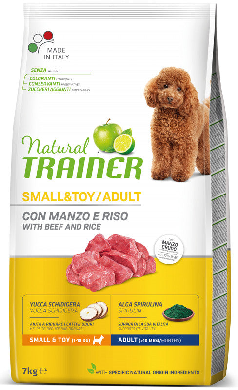 Natural trainer adult con manzo e riso