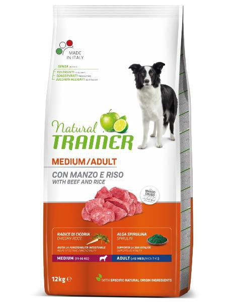 natural trainer adult +12 mesi con manzo e riso