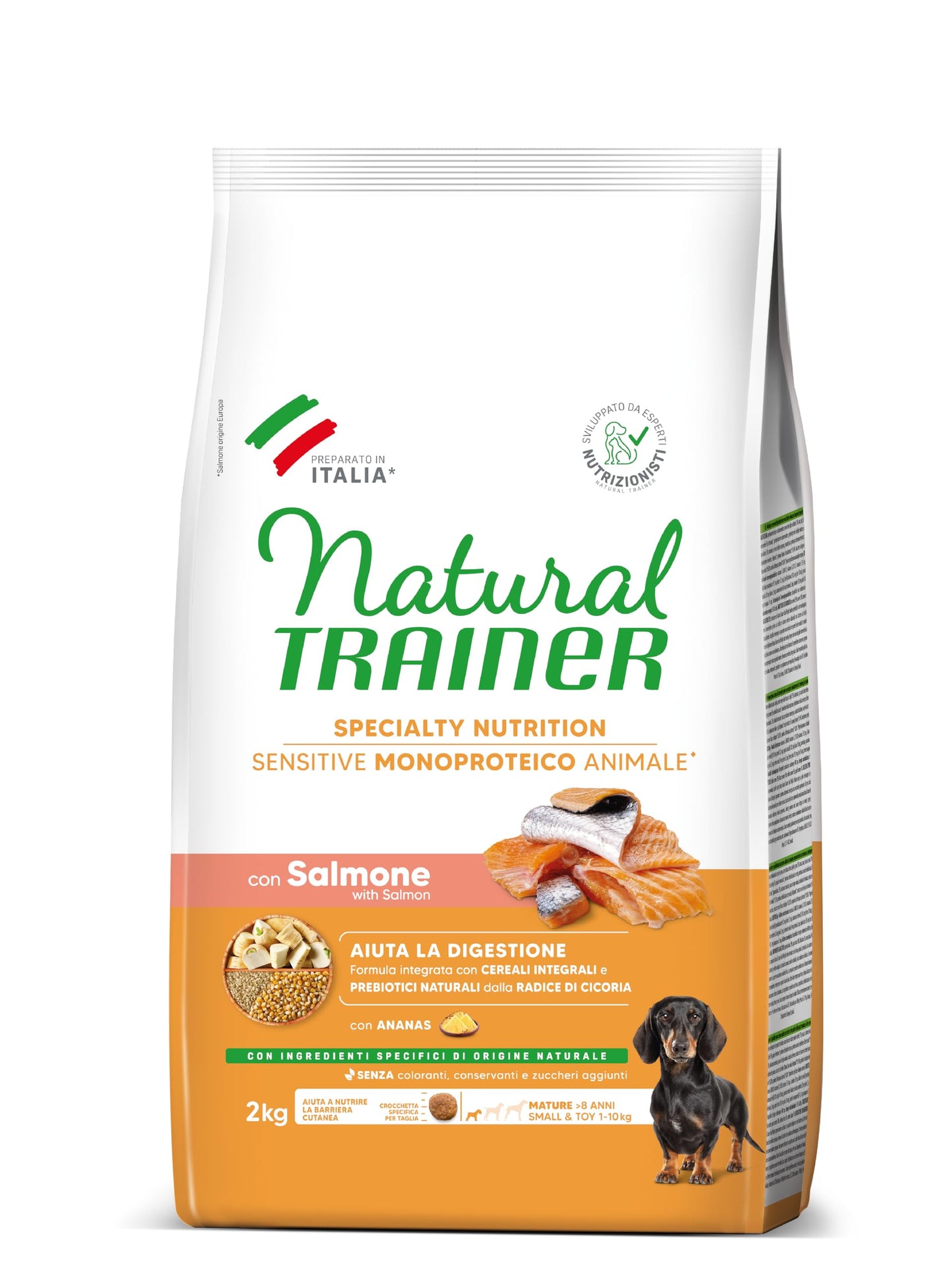 natural trainer mature mini 8 anni con salmone e cereali integrali