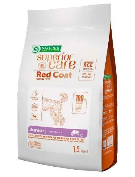 Nature's Protection Red Coat Junior Small Salmone 1,5kg crocchette cucciolo Superior Care grain free