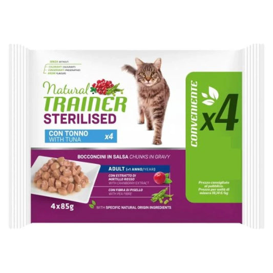 Natural Trainer Cat Sterilised multipack 4 x 85 gr