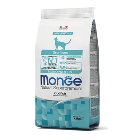 monge sterilized monoprotein merluzzo 1.5 kg